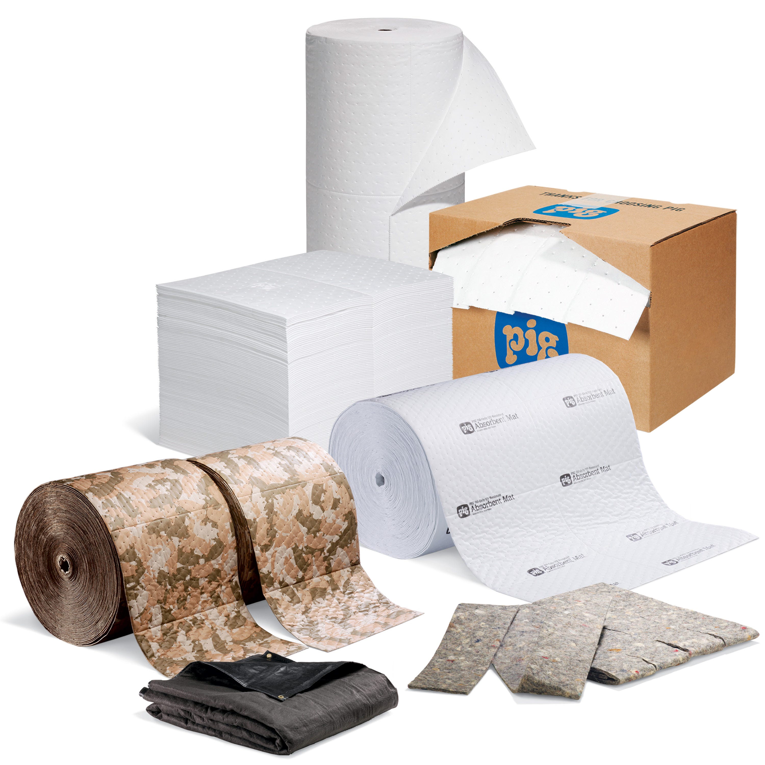 Oil-Only Absorbent Mat Pads & Rolls