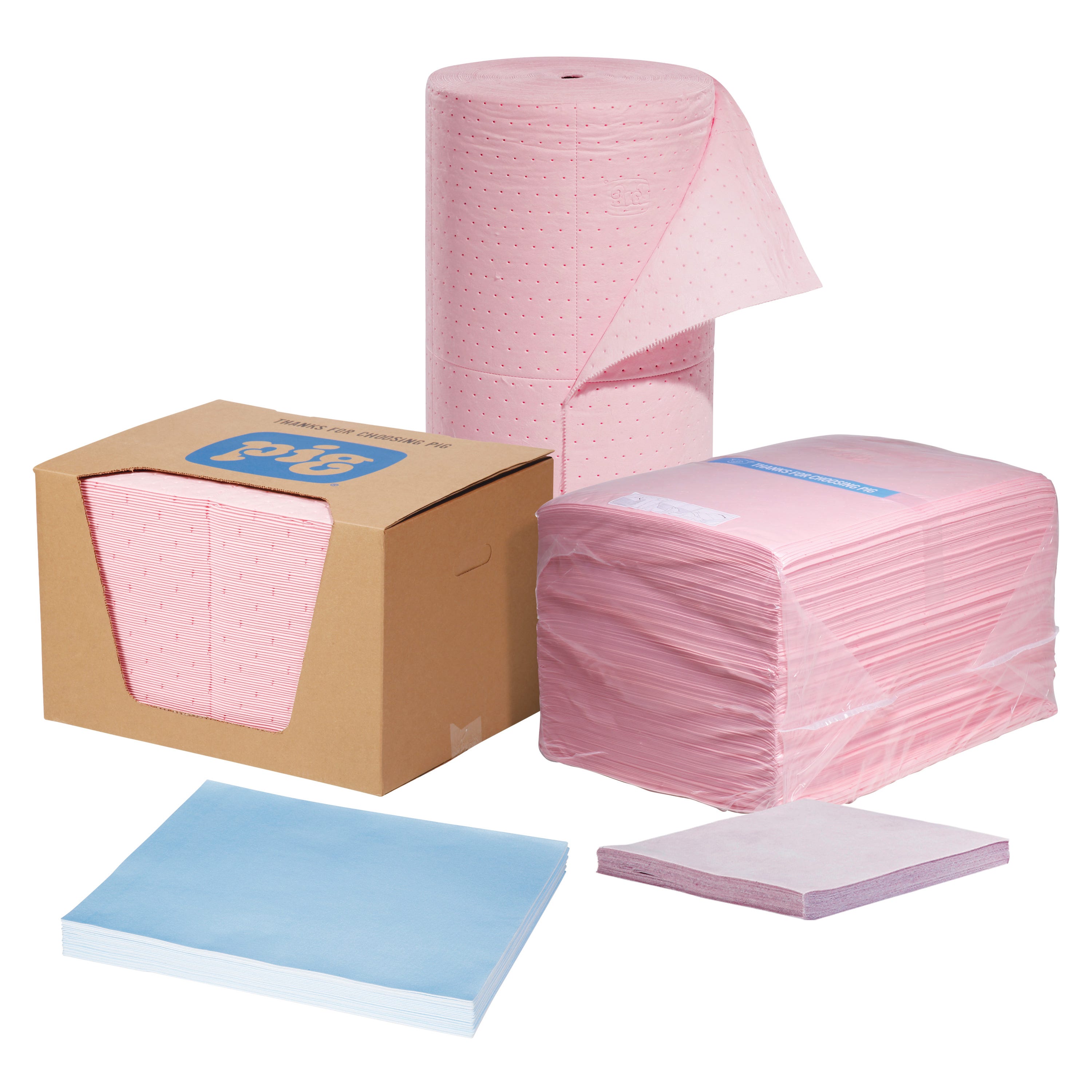 Hazardous Chemical Absorbent Mat Pads & Rolls