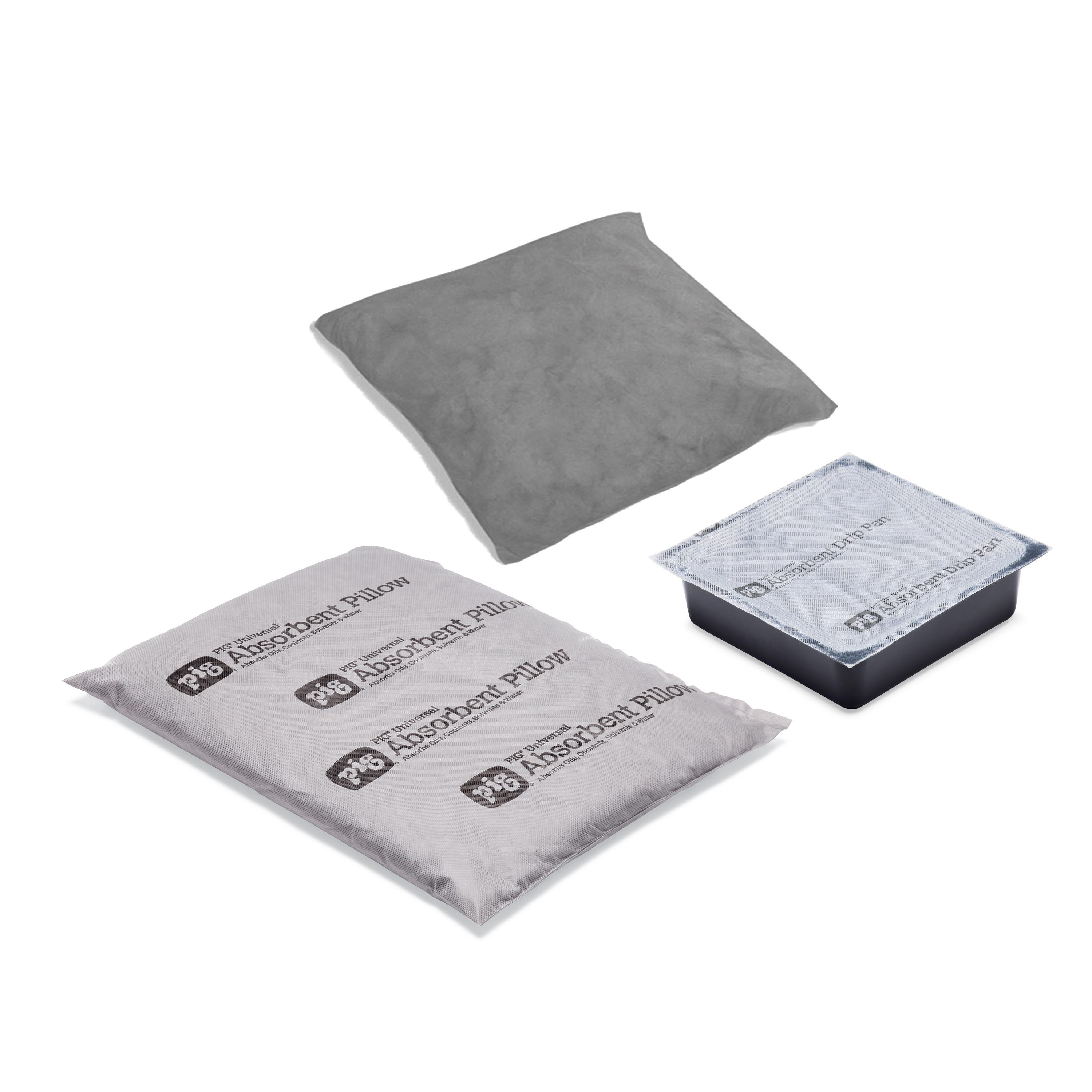 Bacs et coussins absorbants universels
